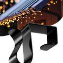 Gutter Clips for Hanging Outdoor Lights: 50 Pcs Metal Black Christmas Light Clips for outside String Lights - Weatherproof Gutter Clips for Xmas Halloween Seasonal Rope Mini Decoration Lights