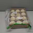 3.15inch Velvet Christmas Ornaments for Xmas Tree, 12 pcs Flocked Christmas Balls Set Assortment for Holiday Decor (Beige)