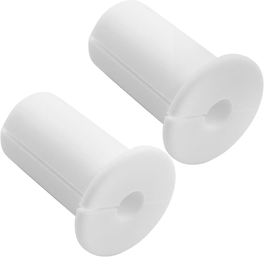 Hordion 2 PCS Wall Grommet, 3/4" Silicone Wall Bushings Waterproof Cable Feed Through Bushing Grommet for Cable Routing Kit Accessories, White