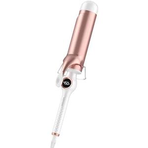 Large Curling Iron 2 Inch Barrel, Long Barrel Curling Wand for Hair, Ceramic Tourmaline Hair Styling Tool, Double Voltage, White