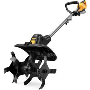 Cordless Tiller Cultivator for Dewalt 20v Max Battery, 360RPM Electric Tiller for Gardening, 11.8in Tilling Width 8.6in Depth, Battery Powered Tiller for Lawn/Soil Cultivation (Battery Not Included)