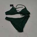 ZAFUL Women's Solid Spaghetti Strap Bralette Bikini Set Two Piece Swimsuit, S