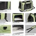 Henkelion Large Cat Carriers Dog Carrier Pet Carrier for Large Cats Dogs Puppies up to 25Lbs, Big Dog Carrier Soft Sided, Collapsible Travel Puppy Carrier - Large - Green