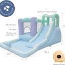 Bounceland Splash Zone Dream Wet or Dry Bounce House Water Slide, 11.5ftL x 9ftW x 6ftH, Pastel Color, Spacious Bounce Area, Splash Pool, Climbing Wall, Blower Included, Trendy Kids Outdoor Play