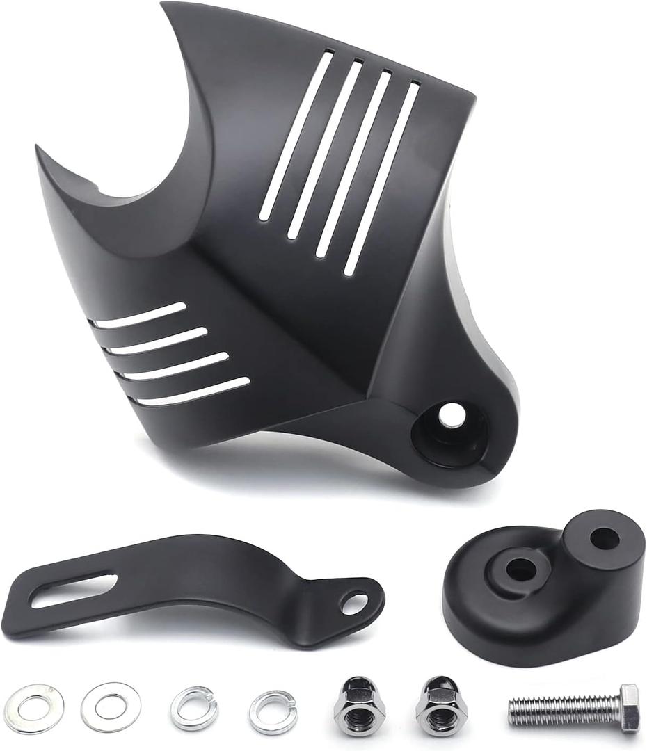 MT246-001-BK Black Horn Cover Compatible with Big Twins V-Rods Stock Cowbell Horns 1992-2020