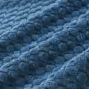 Kevin Textile Throw Pillow Covers Pack of 4 Spring Super Soft Boho Corduroy Decorative Pillow Covers Cases Solid Color Plush Texture Throw Pillows for Sofa Couch Chair 18x18 Inch, Dusty Blue