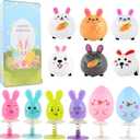 Small Pull Back Toy Cars Set,12 PCS Mini Racing Vehicles for Holiday Birthday Party Favors,Goodie bag Stuffers,Classroom Prizes,Bulk Toys for Kids (Easter Bunny Rabbit Egg Basket Stuffers,Pop Up Toys)