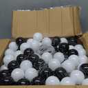 STARBOLO Ball Pit Balls for Toddlers Phthalate Free BPA Free Non-Toxic Crush Proof Play Balls for Toddlers Kids Pool Playhouse Pack of 200 (Black&White)