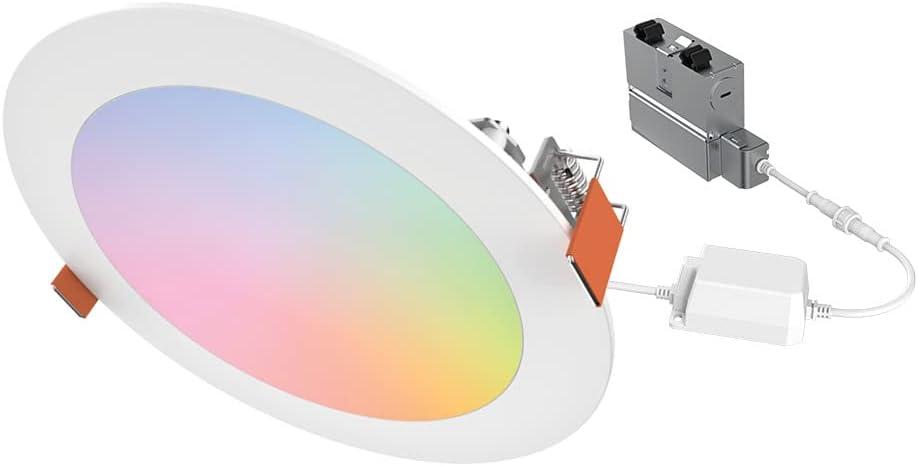 HLB6099WZRGBWMWR: HALO 6 Smart Wi-Fi Slim Canless LED Downlight Powered by WiZ Pro, Dimmable Full Color with Smart Home Integration