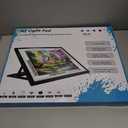 ZEXALIGHT A3 Rechargeable Light Box for Diamond Painting, 8 Adjustable Angles LED Light Pad with 3 Color Temp., 8 + Stepless Dimming, 2500mAh Battery, Light Table for Artists Tracing Drawing (Black)