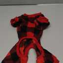 Pet Christmas Pajamas Red Black Buffalo Plaid Jumpsuit Dog Cat Soft Winter Clothes Puppy Doggie Checkered Sweater Apparel (Small)