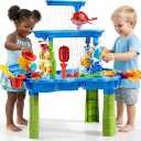 3-Tier Water Table for Kids Ages 3-5 4-8 Toddlers Outdoor Summer Water Table Beach Toys Kids Activity Sensory Table Toddler Sand Box Play Table with Rain Showers Splash Pond for Boys Girls