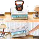 StorBin 4 Trays Paper Organizer Letter Tray, Acrylic Stackable Desk File Organizer, Clear Office Desk Organizer for File Paper, Ipad, Letter, A4 Office File, Books, Notes