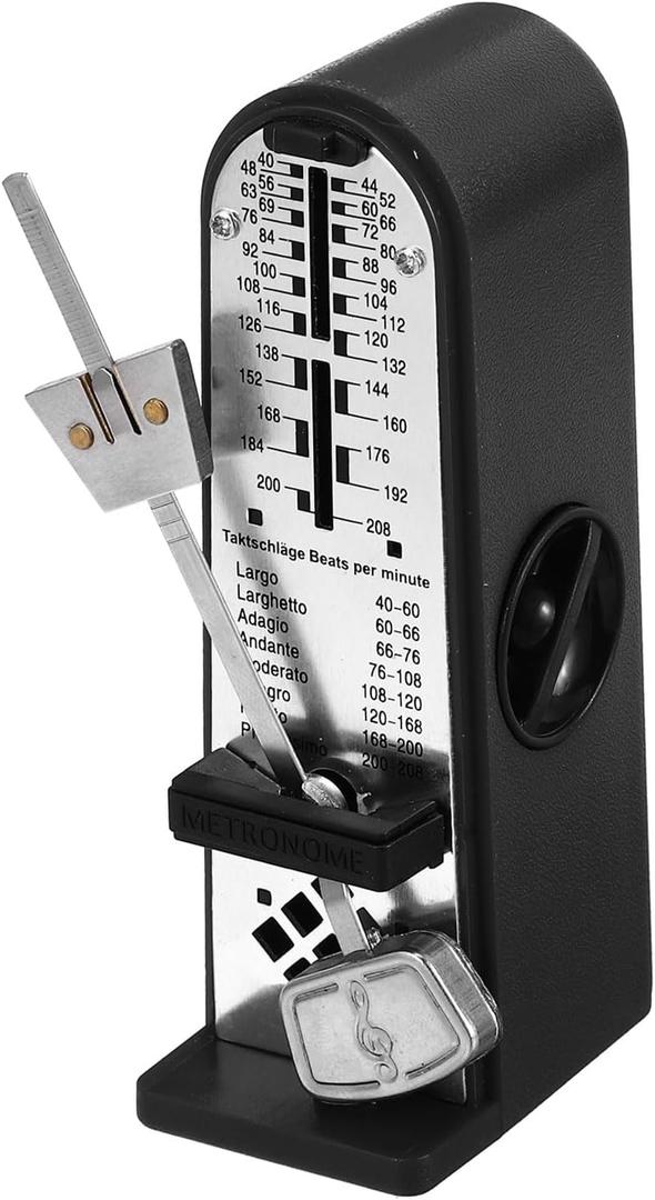 MECCANIXITY Mini Mechanical Metronome,High Accuracy Professional Musical Timer Universal Metronome for Piano Guitar Violin Ukulele Player,Black