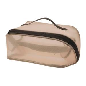 ETTP Travel Makeup Bag,Large Capacity Cosmetic Bags for Women,Toiletry Bag Make up Organizer with Divider and Handle (Beige)