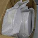 Bestluck 100PCS White Plastic Plates with Gold Rim, White Gold Disposable Plates for Party, Wedding, Include 50 Dinner Plates, 50 Dessert Plates for 50 Guests
