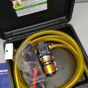12V Fuel Transfer Pump Set,75W Gasoline Transfer Pump Moves 110 Gallons Of Gas Per Hour, with High Elastic Fuel Pipe & 2 Power Cables, Great for Vehicles, Boats, Equipment (110GPH-SET)