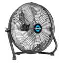Tornado 12 Inch High Velocity Metal Floor Fan, 3-Speed Powerful Cooling for Industrial, Commercial, and Home Spaces, 120Tilt, 6.0 FT Cord - UL safety Listed, Black