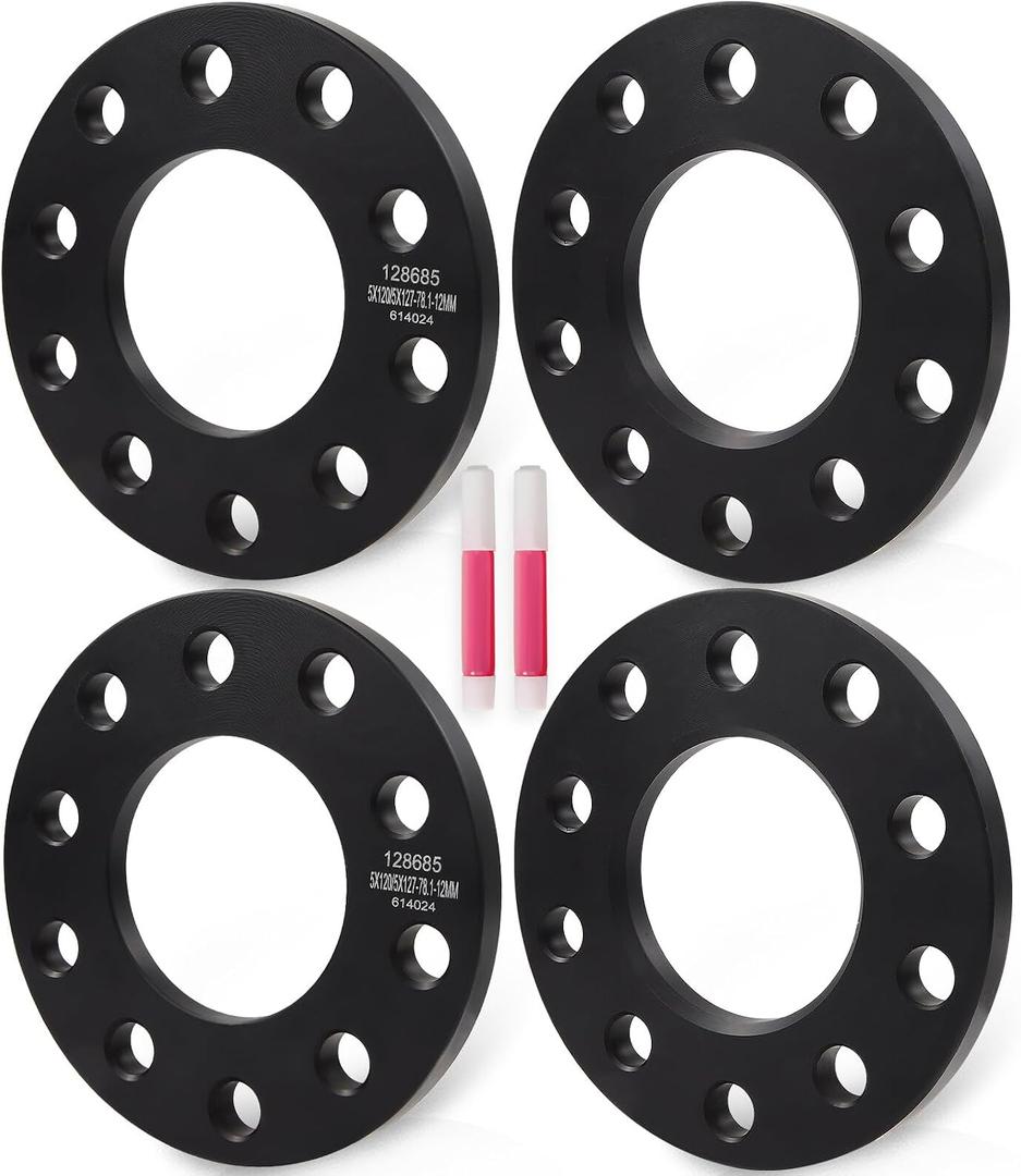 ECCPP 4PCS 12mm Universal Wheel Spacer 5x120 / 5x127 78.1mm CB Compatible With 2006-2010 for Jeep Commander 2007-2018 for Jeep Wrangler 1999-2010 for Jeep Grand Cherokee