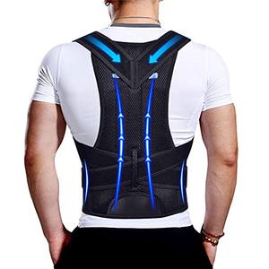 VIVE Upgraded Posture Corrector Back Brace for Men and Women, New Version Lumbar Support for Posture Improving and Pain Relief, Full Back Support for Neck, Shoulder, Waist Pain, M
