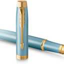 Parker IM Writing Rituals Rollerball Pen | Turquoise Green Finish with Gradient | Gold Trims | Fine Point | Black Ink | Gift Box