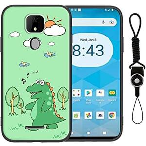 Nuouxoco for ANS Artia ACK2326 Case, for ACK2326 Phone Case Cute Funny Green Cartoon Dinosaur for Girly Women Girls with Lanyard Strap Slim TPU Shockproof Protection Cover - Cute Dinosaur