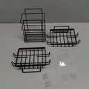 Fab Glass and Mirror 3-Pack Shower Caddy, Black - Shower Organizer & Shelves for Efficient Storage, Bathroom Caddy for Wall Organizer, Durable Wall Caddy