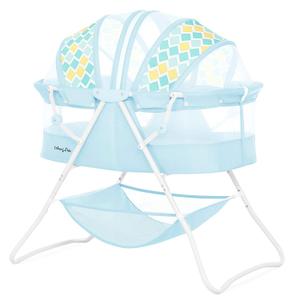 Dream On Me Karley Bassinet for Newborns, Award-Winning National Parenting & Moms Choice Winner, Portable Lightweight Bassinet with Adjustable Canopy, Dual-Sided Mattress & Storage Bag - Aqua