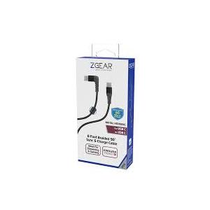 ZGear® 90 Degree Sync & Charge Cable, 8 ft ZGear® 90 Degree Sync & Charge Cable, 8 ft