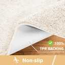 Beige Bathroom Rugs 17"x24" - High-Density Microfiber Bath Mat, Fluffy Non Slip Absorbent and Washable Bathroom Mat - Ideal for Small Spaces, Vanity, Toilet, or Pet Mat