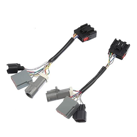 X AUTOHAUX 2 Pcs Tow Mirror Wiring Harness Adapter for Ford F250 F350 F450 F550 Truck 19992007 Truck Mirror Wiring Connector Mirrors Power Heated Upgrade Harness