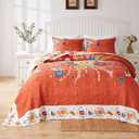 Greenland Home Barefoot Bungalow Topanga Quilted Bedspread Set, 3-Piece Jumbo Queen, Multi
