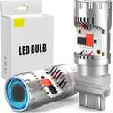 Afibraru 3156 3157 LED Bulb Red with Built In Resistor & Turbo Fan, 3056 3057 CANBUS Error Free Anti Hyper Flash, Super Bright for Brake Light Stop Tail Light, Fit CK & Standard Socket, Pack of 2