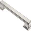 Alzassbg 10 Pack Brushed Satin Nickel Cabinet Pulls, 3-3/4 Inch(96mm) Hole Center Kitchen Cabinet Handles for Cabinets and Drawers AL3071SN