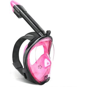 Full Face Snorkel Mask Adults with Dry Top System, Detachable Camera Mount, 180 Panoramic Anti-Fog Anti-Leak Diving Mask for Adult and Kids