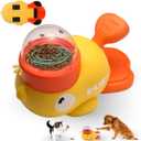 Duck Feeder for Dogs - Anti-Slip Rubber Duck Dog Treat Dispenser - Dog Treat Dispender Toy - Slow Puzzle Feeder Toy for IQ Training, Mental Enrichment for Dogs and Cats
