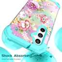 Hocase for Samsung Galaxy S25 Case 6.2', Purple/Pink Flowers