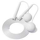Jump Rope-Cordless & Corded Adjustable Jump Rope for Fitness with Large Ball for Home Gym & Travel for Men and Women (White) 2 pack