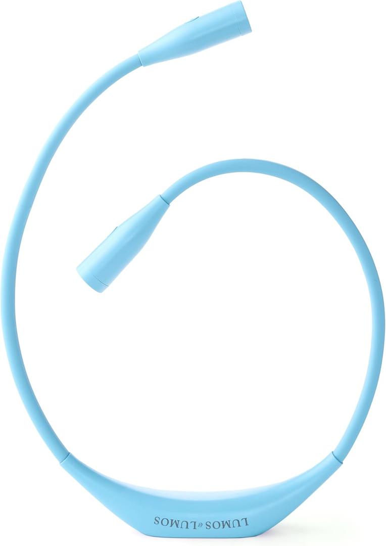 Lumos Knitting Light, Crafter Light Around Neck for Knitters and Crocheters, 3 Colors & Adjustable Brightness. Portable, Wearable, Rechargeable&Long Lasting (Blue)
