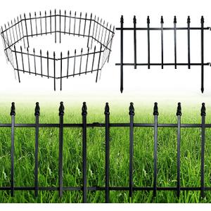 ARIFARO Metal Garden Fence 18" H x 22" W (5 Pack, Length 9.16 ft), No Digging Decorative Border Fence Panels, Rustproof Black Garden Edging Fence for Flower Bed, Yard, Patio, Small Animal Barrier