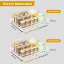 REALINN 2 Pack Pull Out Cabinet Organizer, Expandable(12"-20") Slide Out Drawers 3 Slide Rails Fix with Adhesive or Screw, Roll Out Shelves for Kitchen Cabinet Organization, White