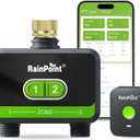 RainPoint WiFi Water Timer for Garden Hose with Brass Inlet, 2-Zone Smart Hose Timer, WiFi Irrigation Controller, Automatic Sprinkler Watering System for Lawns and Yard (Green)