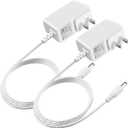 12V 1A AC Adapter Charger, Regulated 12 Volt 1000mA Power Supply Cord for for ED Strip Light, CCTV Camera, BT Speaker, GPS, Webcam, Router, DC12V Transformer, UL Listed 2-Pack White