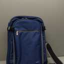 Amazon Basics Travel Backpack, Carry On Backpack, With Laptop Compartment, 40L Capacity, Expandable for 10% Extra Space, Backpack & Shoulder Bag Dual Use, 15.8"W x 21.5"H x 8.3"D, Navy