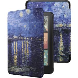 WALNEW Case for 7-Inch Kindle Paperwhite 12th Gen 2024 and Colorsoft Signature Edition, Premium PU Leather Protective Cover for Kindle Paperwhite, Auto Wake/Sleep (BLUENIGHT)