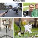 Smartphone Gimbal Stabilizer with Remote, Aluminum Extendable Selfie Stick Tripod, 360 Automatic Rotation, Auto Balance for Live Video Recording, Vlogging, YouTube Compatible with iPhone and Android