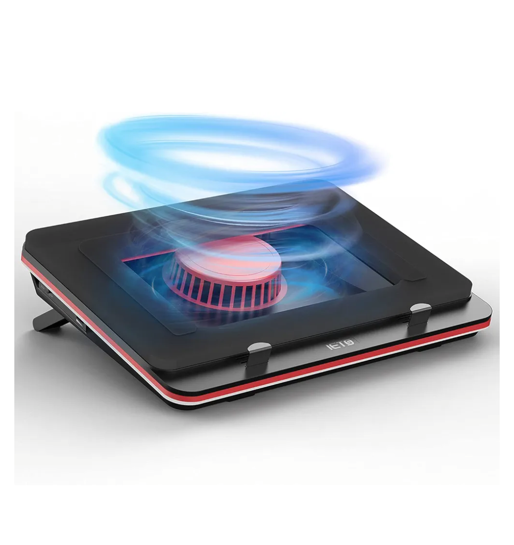 GT500 Powerful Turbo-Fan (5000 RPM) Laptop Cooling Pad with Infinitely Variable Speed, Seal Foam for Rapid Cooling Gaming Laptop,13-17.3inch Laptop Cooler with 3-Port USB Hub
