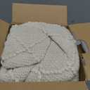 BOURINA Beige Throw Blanket 50x60 Inches Throw Textured Solid Soft Sofa Couch Decorative Knit Blanket