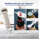 Multifunctional Jar Opener for Seniors with Arthritis, Magnetic Can Opener, Kitchen Gadgets for Weak Hands (Off-White)