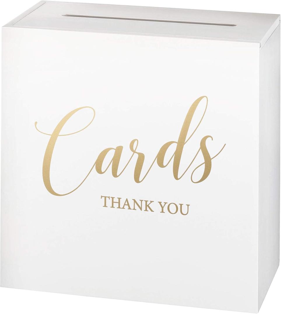 Lillian Rose White Wooden Wedding Card Box